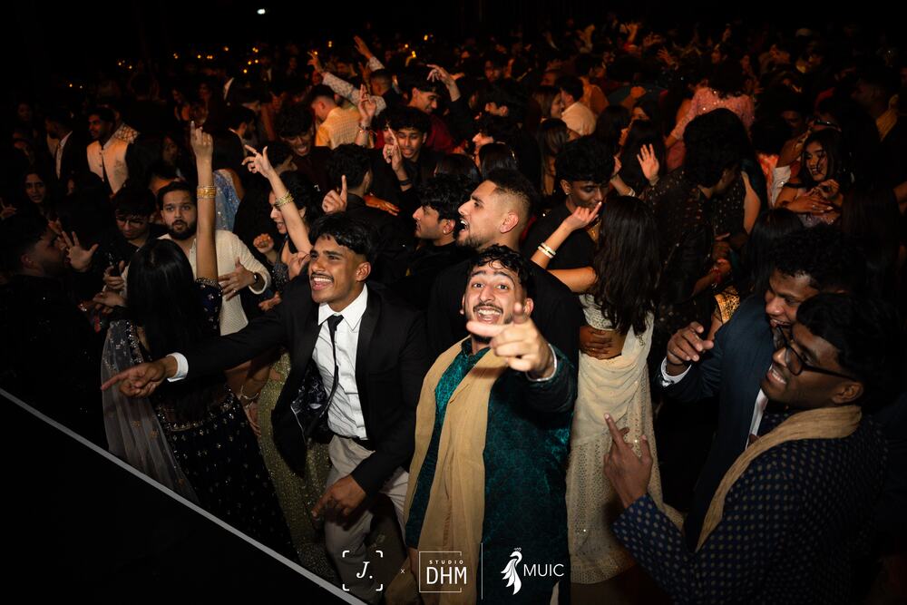 Guests celebrating at the Royal Peacock Ball