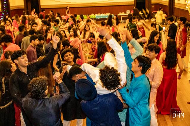 Hands up in the Garba circle