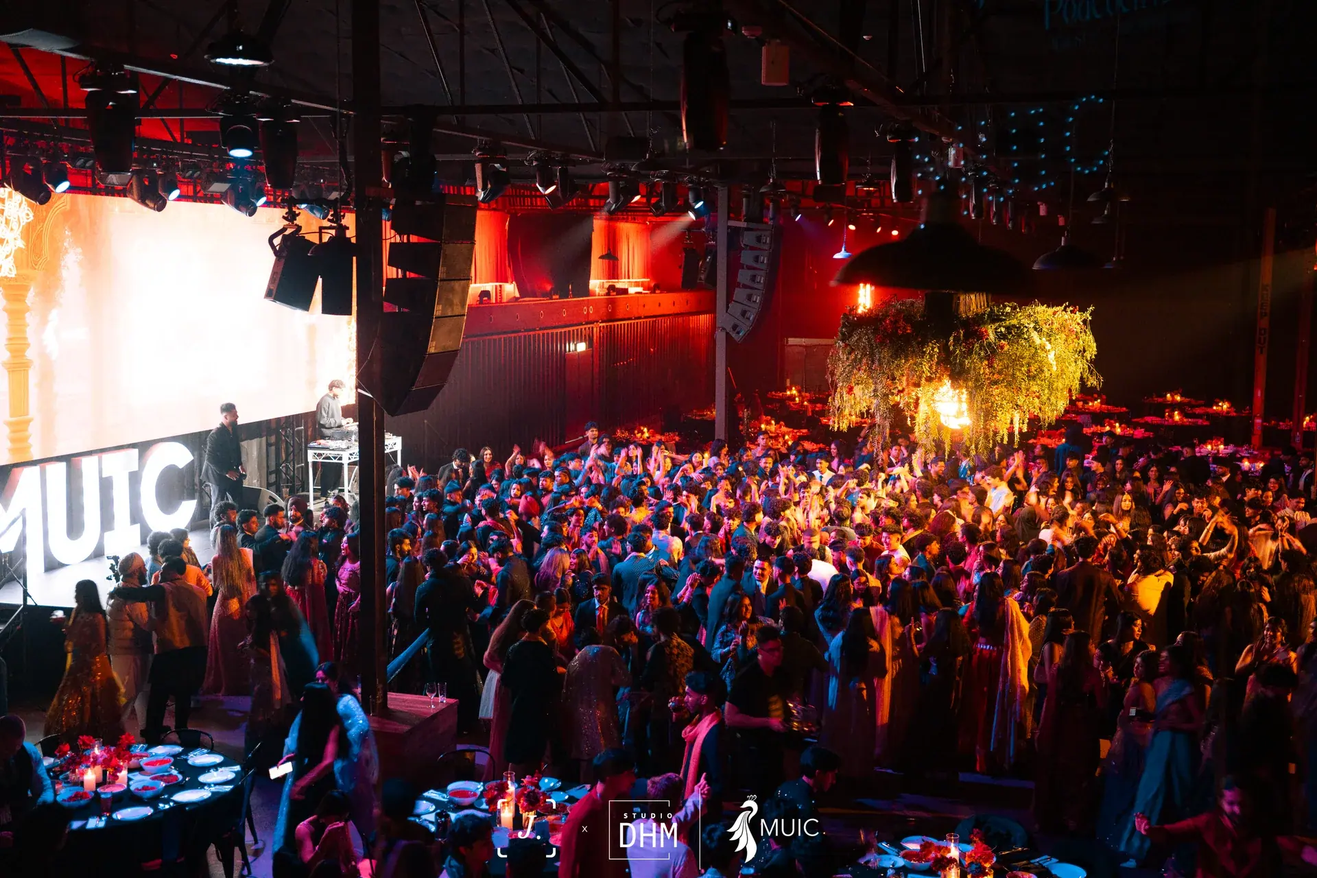 The crowd filling the Royal Peacock Ball dancefloor